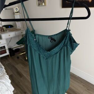 Dynamite Teal Lace Cami Top